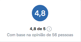 avaliações facebook